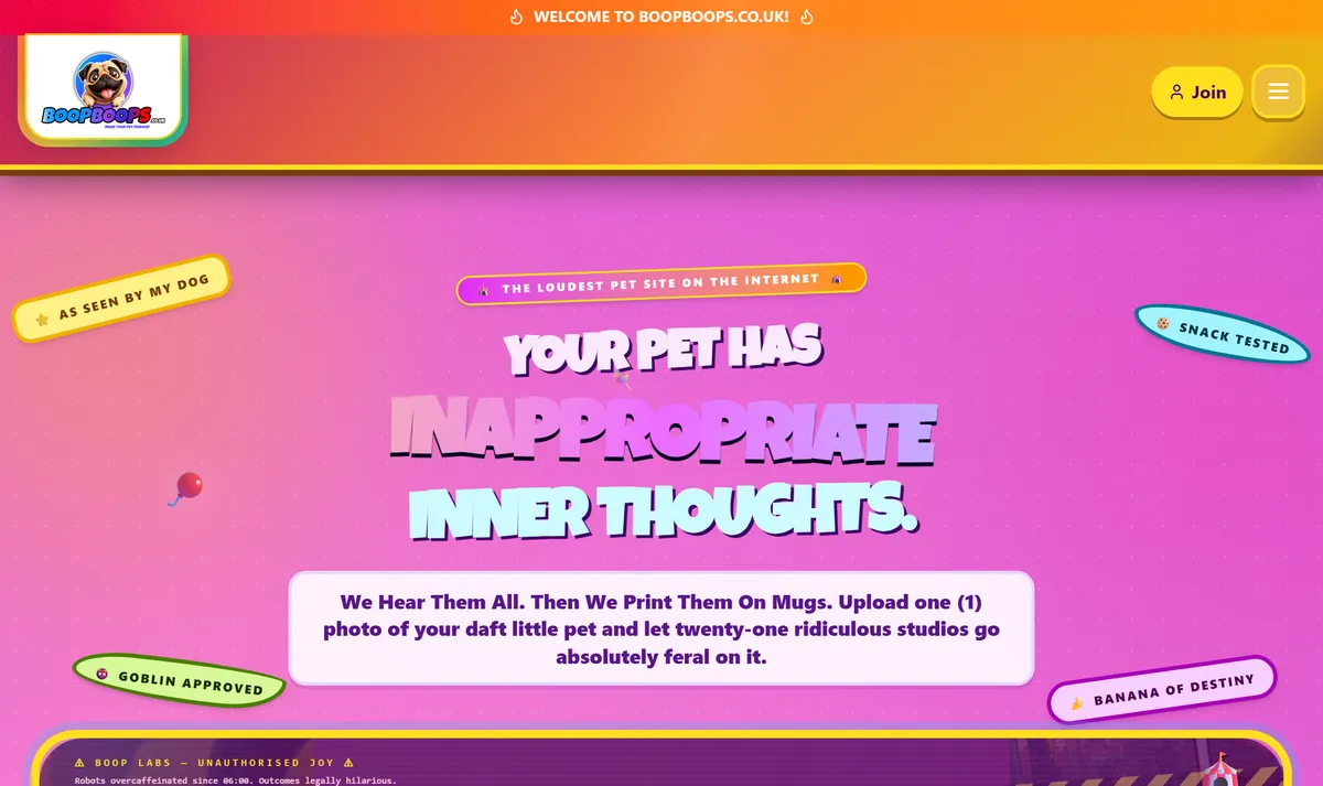 BoopBoops homepage