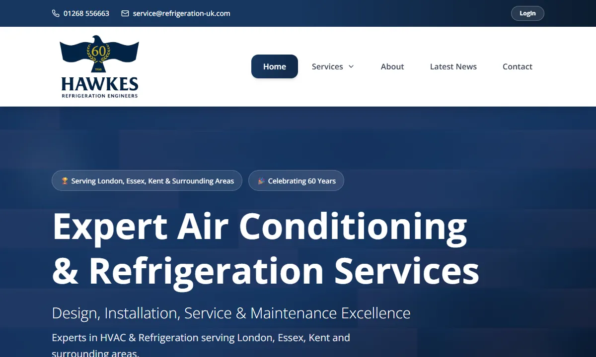 Hawkes Refrigeration homepage