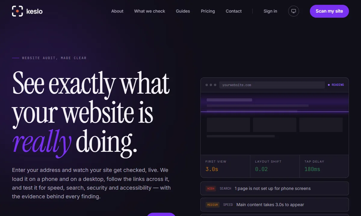 Keslo homepage