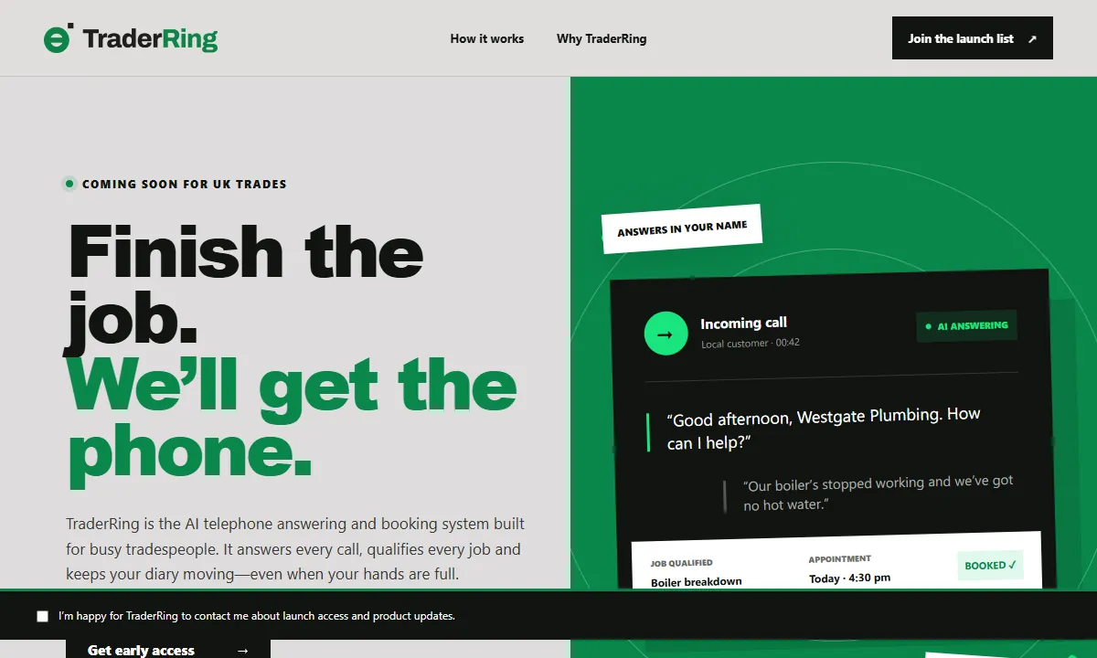 TraderRing homepage